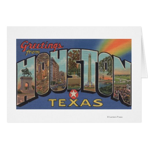 Houston, Texas - Large Letter Scenes 3 Card