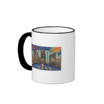 Houston, Texas - Large Letter Scenes 3 Coffee Mugs
