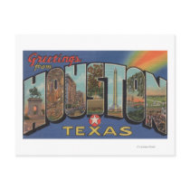 Houston, Texas - Large Letter Scenes 3 Postcard