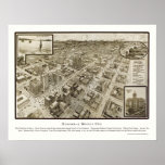 Houston, TX Panoramic Map - 1912 Posters