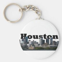Houston, TX Skyline with Houston in the Sky Keychain
