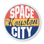 Houston Vintage Label Magnet