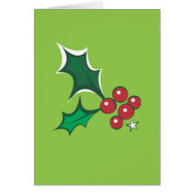 houx de Noël Cartes De Vœux