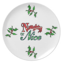 HOUX VILAIN OU GENTIL DE PLAT DE NOËL ASSIETTES POUR SOIRÉE