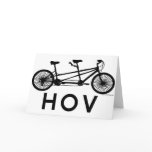 HOV Tandem Bicycle Greeting Cards