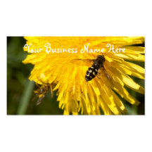 Hoverflies on Dandelions; Promotional Business Card