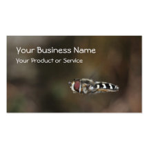 Hoverfly hovering business card