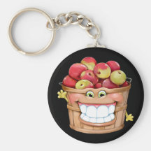 How about them apples?!  Happy Apples! Keychain