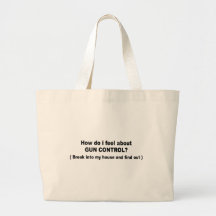 How do i feel about gun control canvas bag