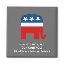 How do i feel about gun control refrigerator magnet