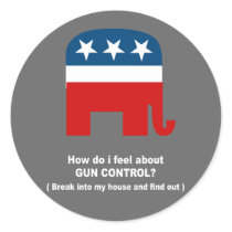How do i feel about gun control round stickers