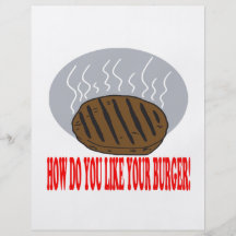 How Do You Like Your Burger Full Color Flyer