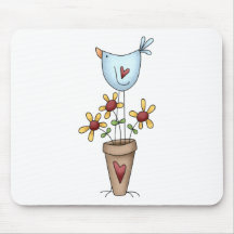 How Does Your Garden Grow · Bird & Flowers Mousepads