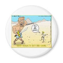 How Goliath Got His Name Funny Mugs Tees & Gifts Magnets