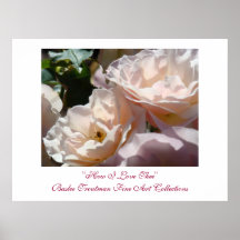 How I Love Thee art print gifts Soft Pink Roses