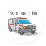 How I Roll Ambulance Round Stickers