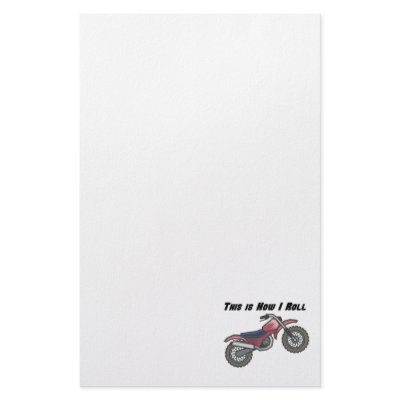 How I Roll (Dirt Bike) Personalized Stationery by doonidesigns
