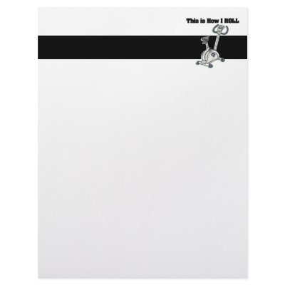 How I Roll (Exercise Bike) Letterhead Template by doonidesigns