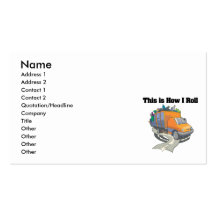 How I Roll (Garbage Truck) Business Card Template