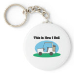 How I Roll (Golf Cart) Keychain