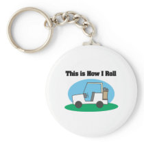 How I Roll (Golf Cart) Keychain