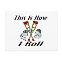 How I Roll Injured Postcard