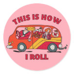 How I Roll Mom Minivan stickers