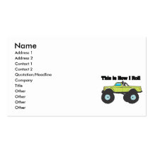 How I Roll (Monster Truck) Business Card Template