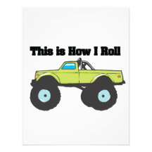 How I Roll (Monster Truck) Personalized Invitation
