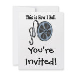 How I Roll Movie Film Tape Invitations