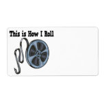 How I Roll Movie Film Tape Custom Shipping Label