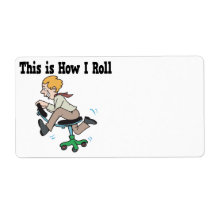 How I Roll Office Chair Personalized Shipping Label