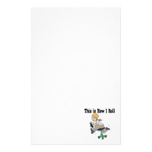 How I Roll Office Chair Personalized Stationery