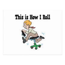 How I Roll Office Chair Postcard