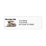How I Roll (Old-fashioned Buggy/Car) Return Address Label