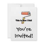 How I Roll (Paint Roller) Custom Invitation