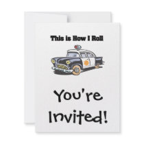 How I Roll (Police/Cop Car) Personalized Announcements