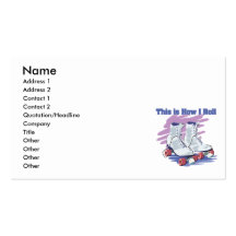 How I Roll (Roller Skates) Business Card Template