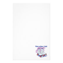 How I Roll (Roller Skates) Custom Stationery