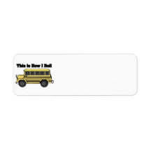 How I Roll (School Bus) Return Address Label