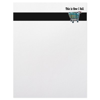 How I Roll Shopping Cart Customized Letterhead by doonidesigns