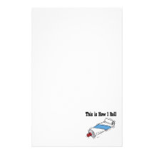 How I Roll Toothpaste Tube Stationery Design