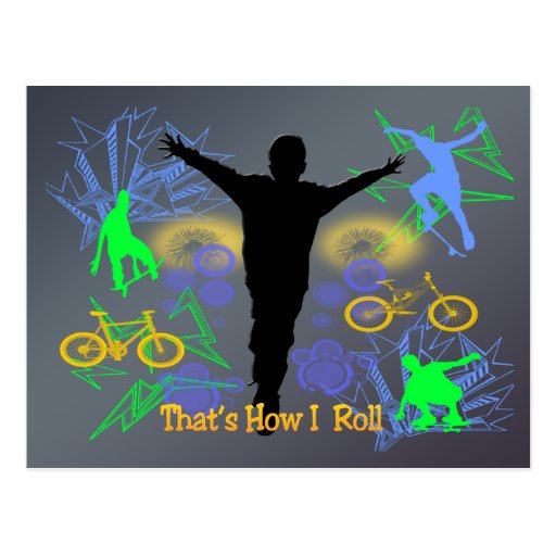 How I Roll (Tween Boys) Postcard