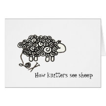 How Knitters See Sheep Greeting Card