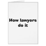 How lawyers do it card
