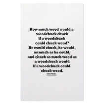 How Much Wood Would A Woodchuck Chuck Twister