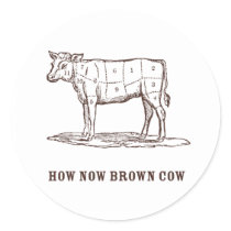 How Now Brown Cow Stickers