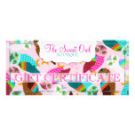 How Now Little Owls? Gift Certificate Rack Card Template