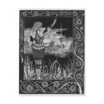 How Sir Bedivere Cast the Sword Excalibur postcards
