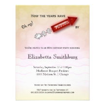 How The Years Have Flown By - Milestone Birthday Personalized Invitations